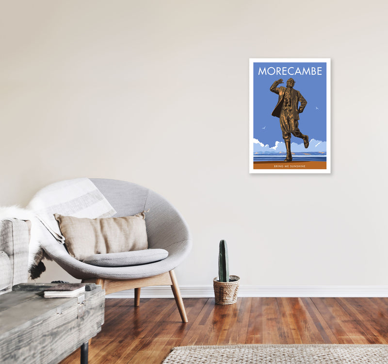 Morecambe by Stephen Millership A2 Black Frame