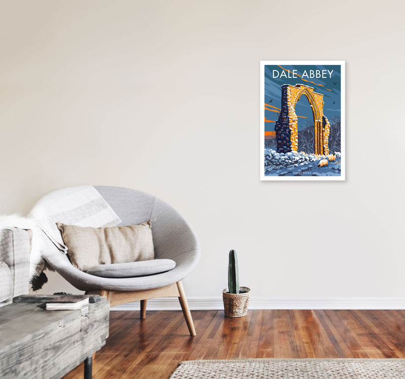Dale Abbey Derbyshire Art Print by Stephen Millership A2 Black Frame