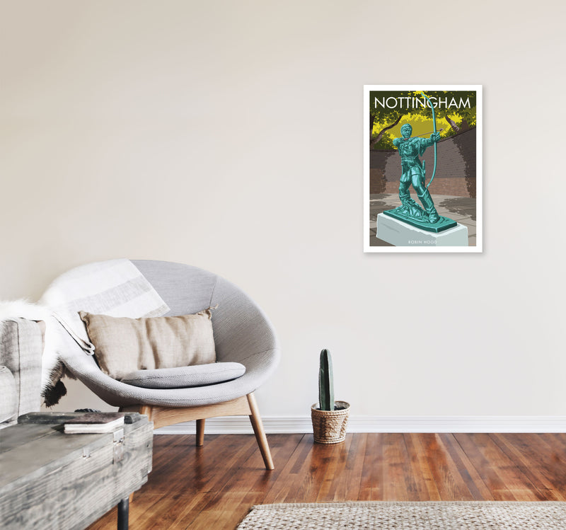 Nottingham Art Print by Stephen Millership A2 Black Frame