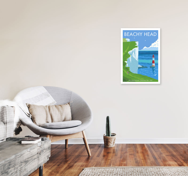 Beachy Head by Stephen Millership A2 Black Frame