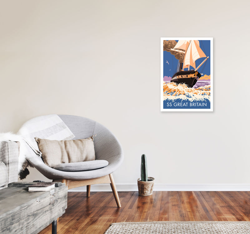 SS Great Britain Art Print by Stephen Millership A2 Black Frame