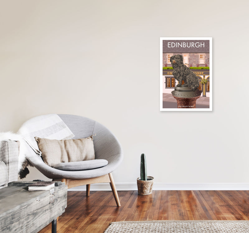 Edinburgh Art Print by Stephen Millership A2 Black Frame