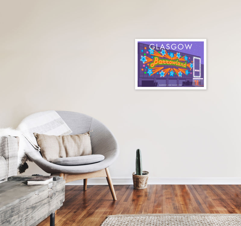 Barrowland Ballroom Glasgow Art Print by Stephen Millership A2 Black Frame