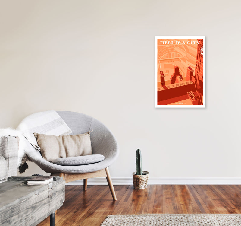 Manchester Art Print by Stephen Millership A2 Black Frame