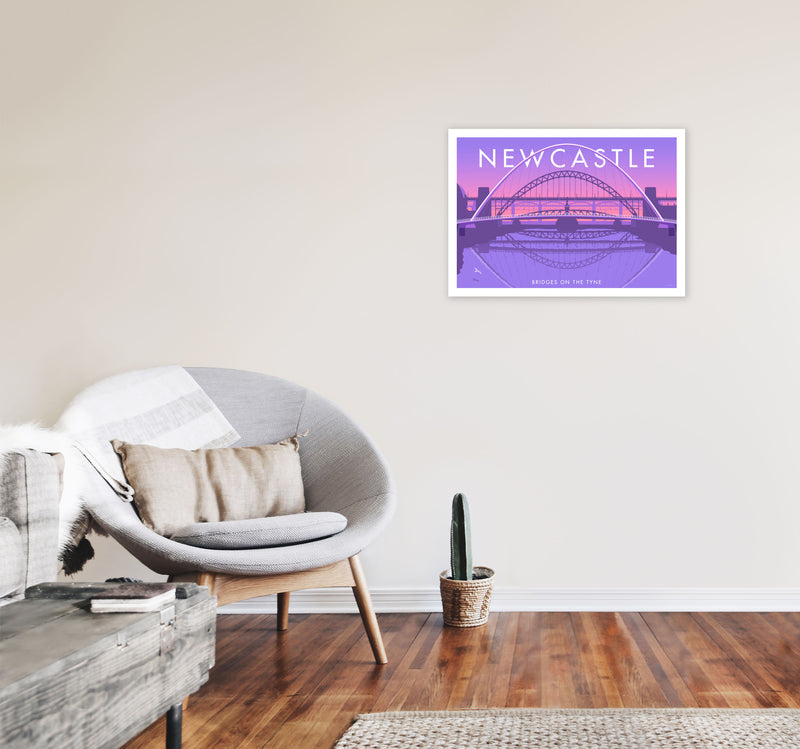 Bridges On The Tyne Newcastle Art Print by Stephen Millership A2 Black Frame