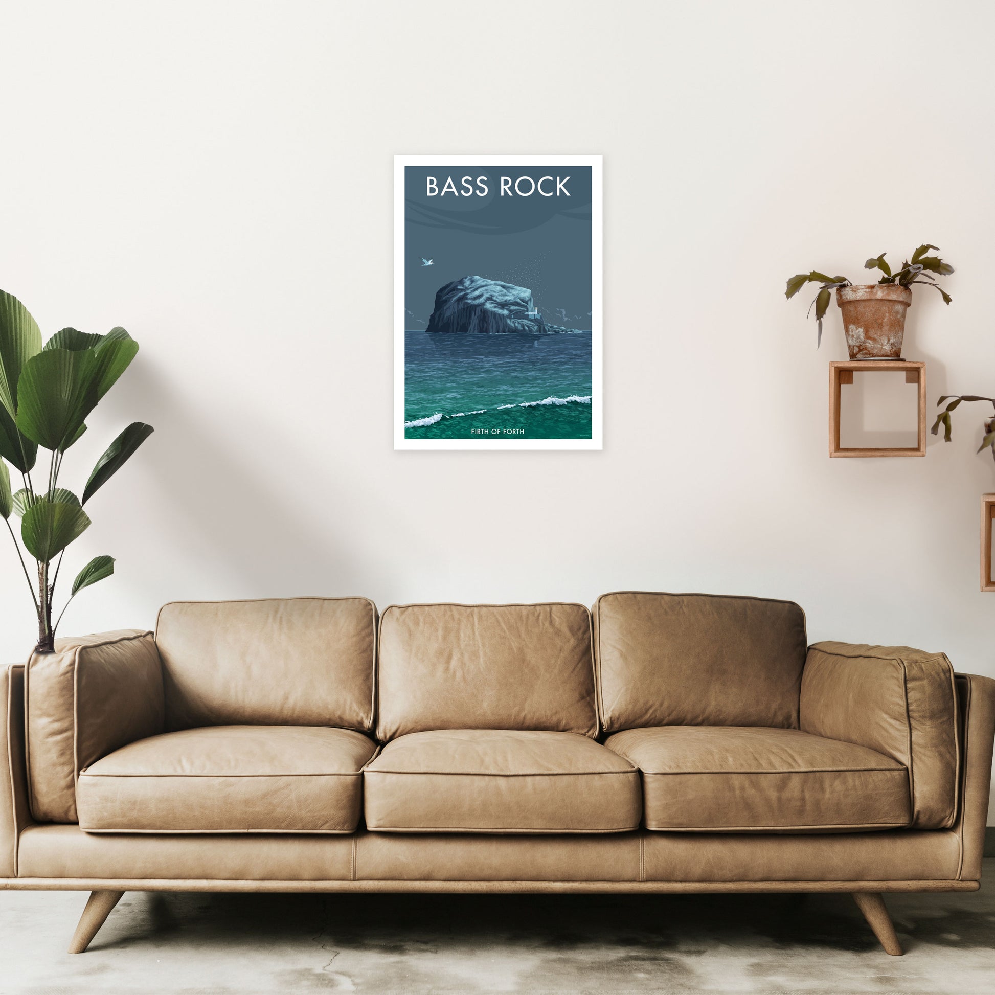 Scotland Bass Rock Art Print by Stephen Millership A2 Black Frame