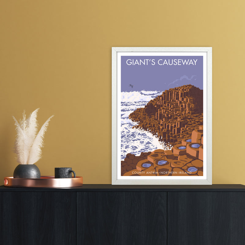 NI Giant'S Causeway Art Print by Stephen Millership A2 Oak Frame