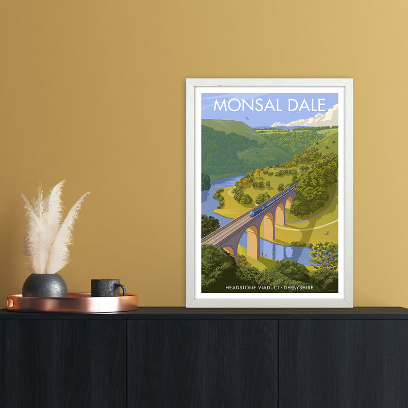 Derbyshire Monsal Dale 2 Art Print by Stephen Millership A2 Oak Frame