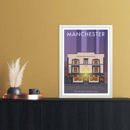 Manchester Britons Protection Art Print by Stephen Millership A2 Oak Frame