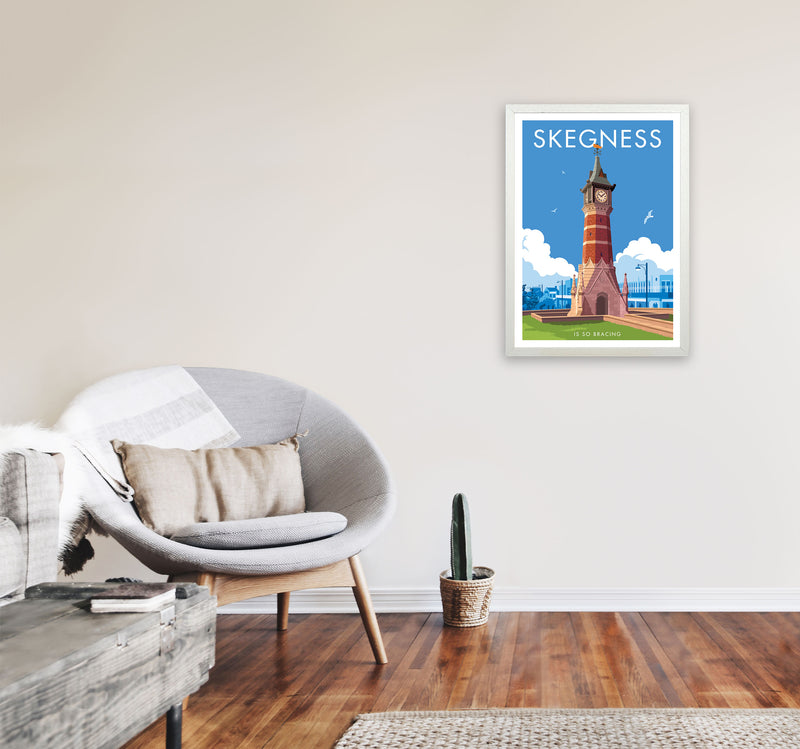 Skegness by Stephen Millership A2 Oak Frame
