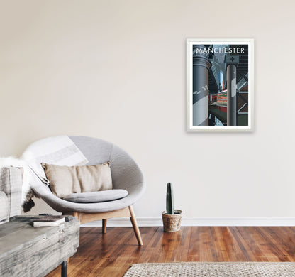 Manchester by Stephen Millership A2 Oak Frame