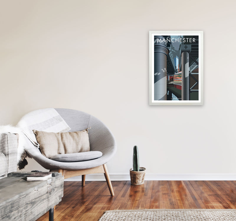 Manchester by Stephen Millership A2 Oak Frame