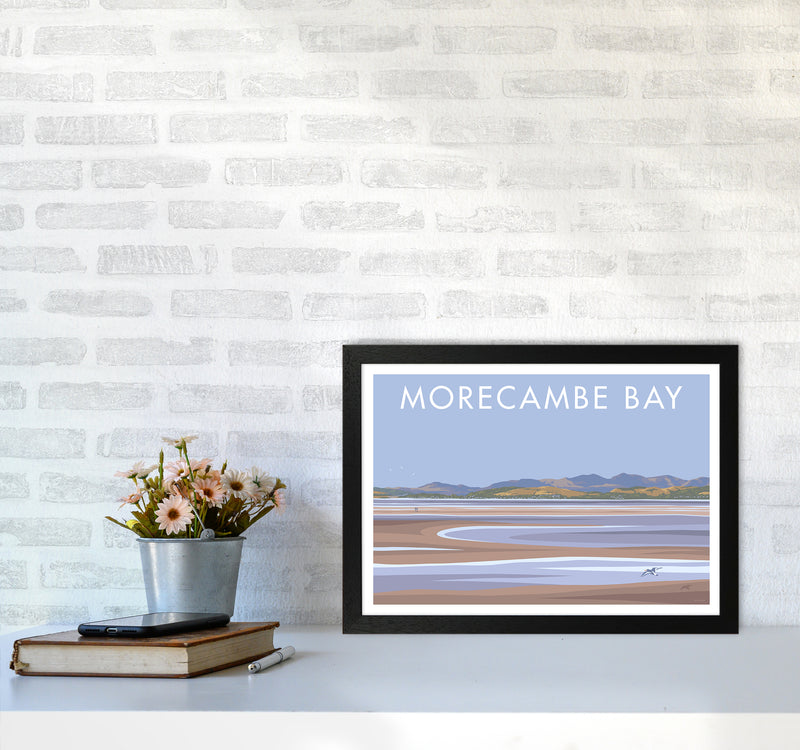 Morecambe Bay Travel Art Print By Stephen Millership A3 White Frame