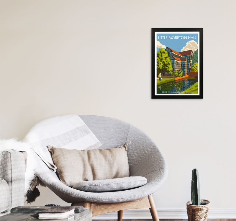 Little Moreton Hall by Stephen Millership A3 White Frame
