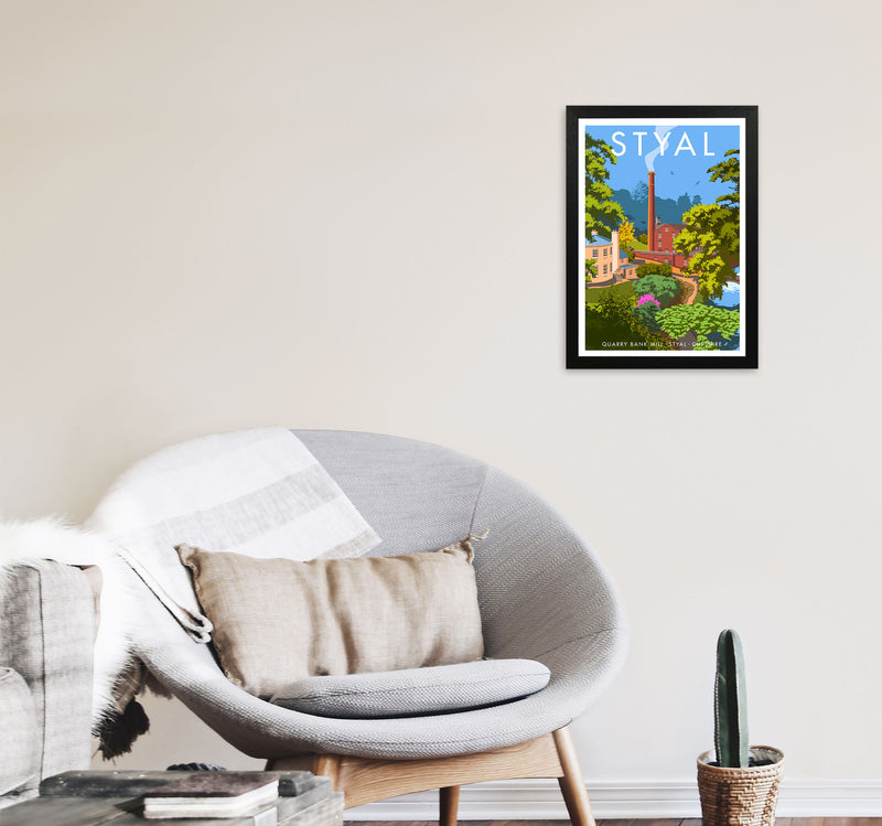Styal by Stephen Millership A3 White Frame
