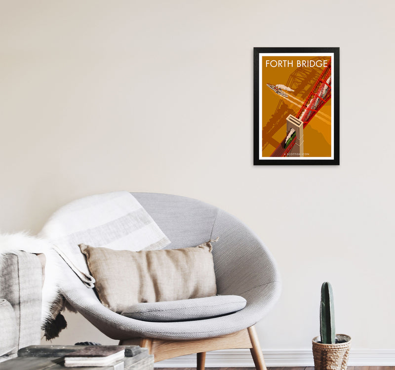 Forth Bridge by Stephen Millership A3 White Frame