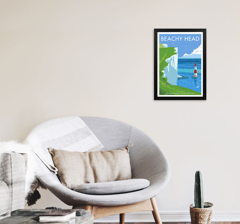 Beachy Head by Stephen Millership A3 White Frame