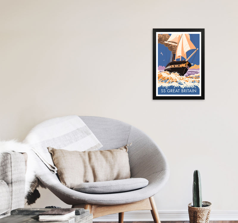 SS Great Britain Art Print by Stephen Millership A3 White Frame
