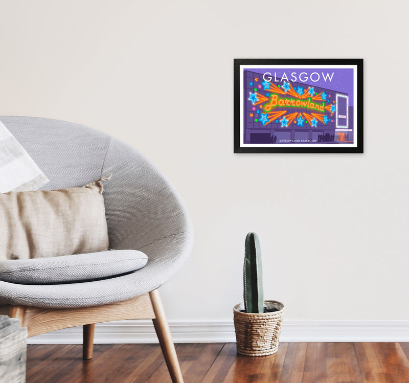 Barrowland Ballroom Glasgow Art Print by Stephen Millership A3 White Frame