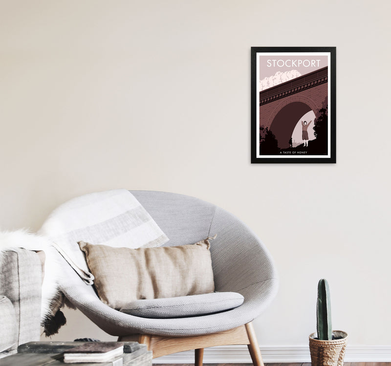 Stockport Art Print by Stephen Millership A3 White Frame