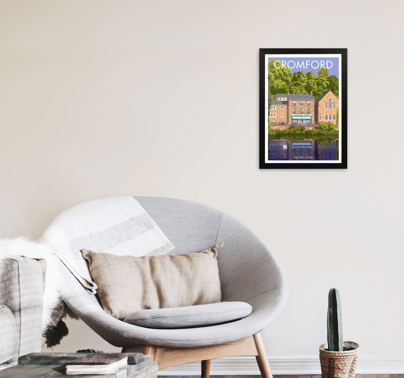 Cromford Derbyshire Travel Art Print by Stephen Millership A3 White Frame