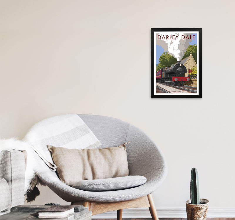 Darley Dale Derbyshire Travel Art Print by Stephen Millership A3 White Frame