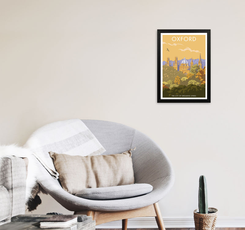 Oxford Travel Art Print by Stephen Millership A3 White Frame