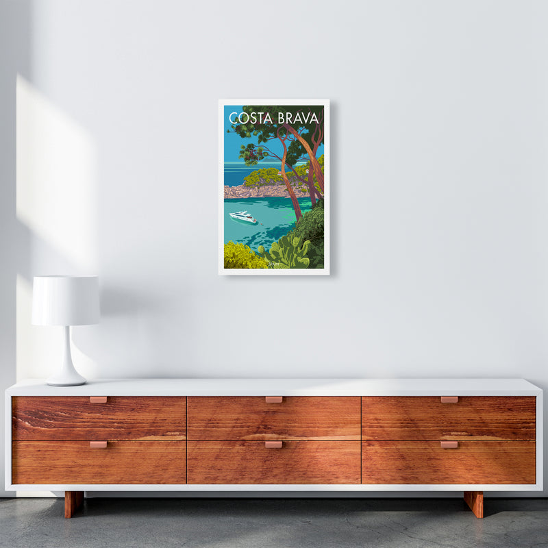 Costa Brava Travel Art Print By Stephen Millership A3 Canvas