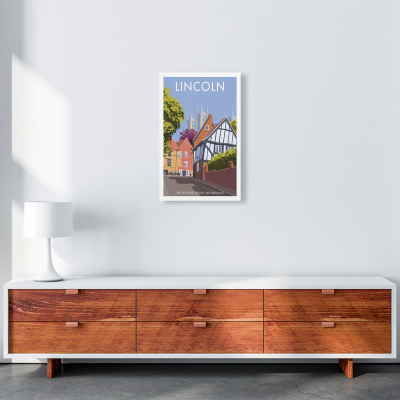 Lincoln Crooked House Travel Art Print By Stephen Millership A3 Canvas