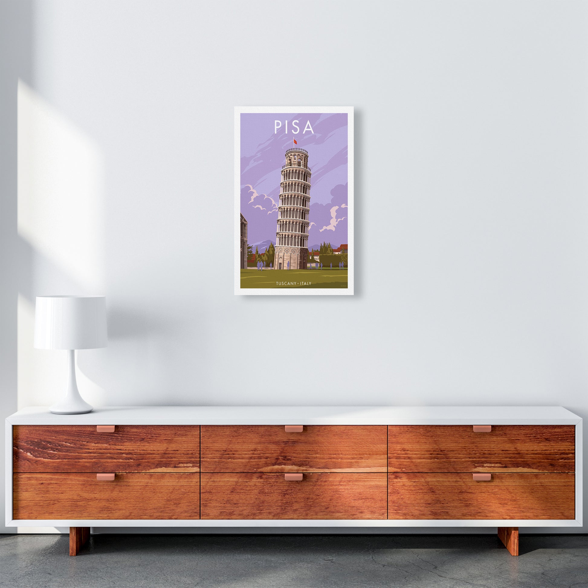 Pisa Travel Art Print By Stephen Millership A3 Canvas