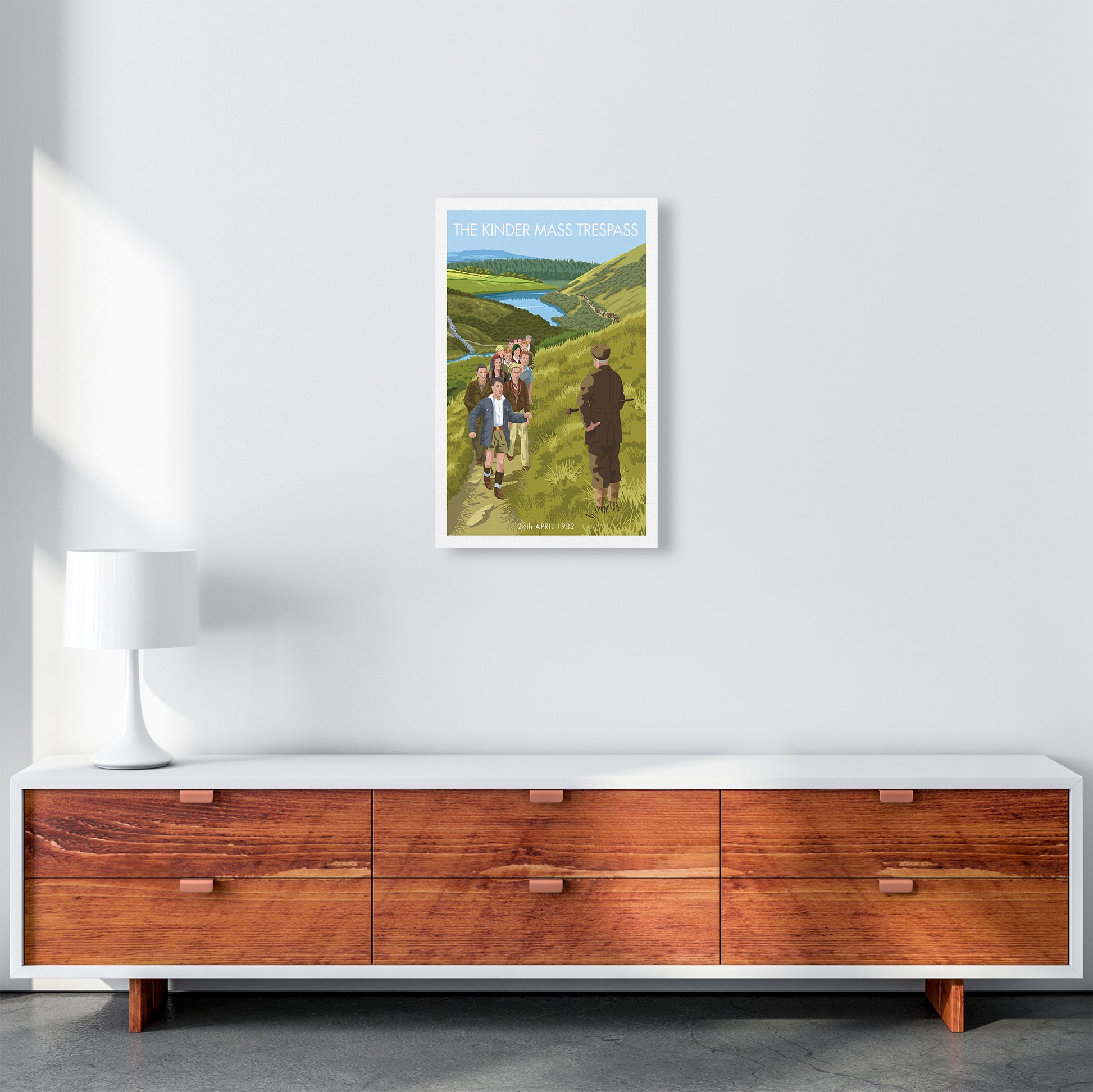 The Peak District Kinder Trespass Art Print by Stephen Millership A3 Canvas