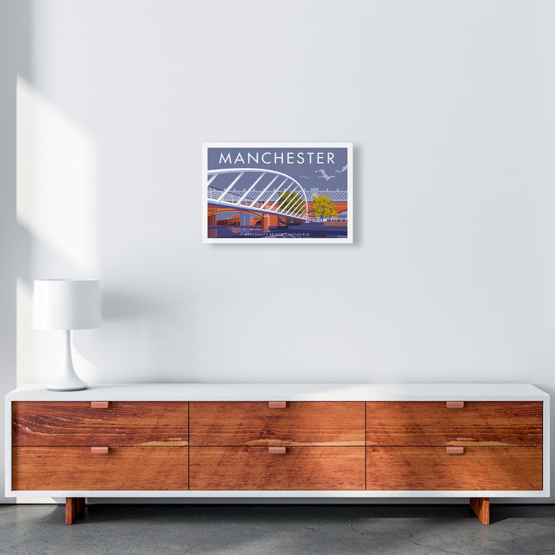 Manchester Merchants Bridge Art Print by Stephen Millership A3 Canvas