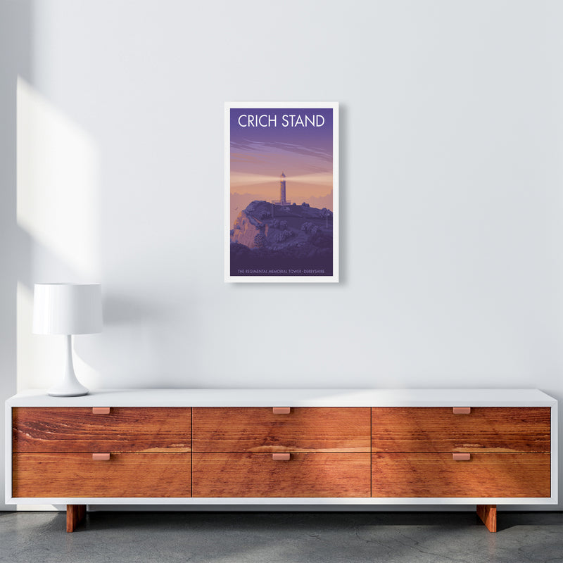 Derbyshire Crich Stand Art Print by Stephen Millership A3 Canvas