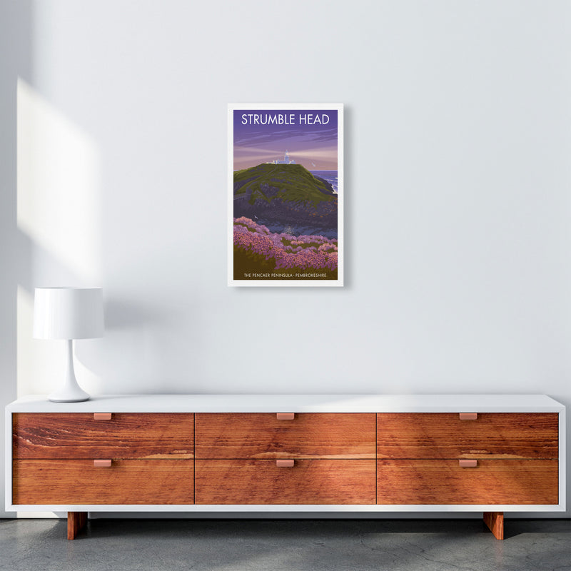 Wales Strumble Head Travel Art Print by Stephen Millership A3 Canvas
