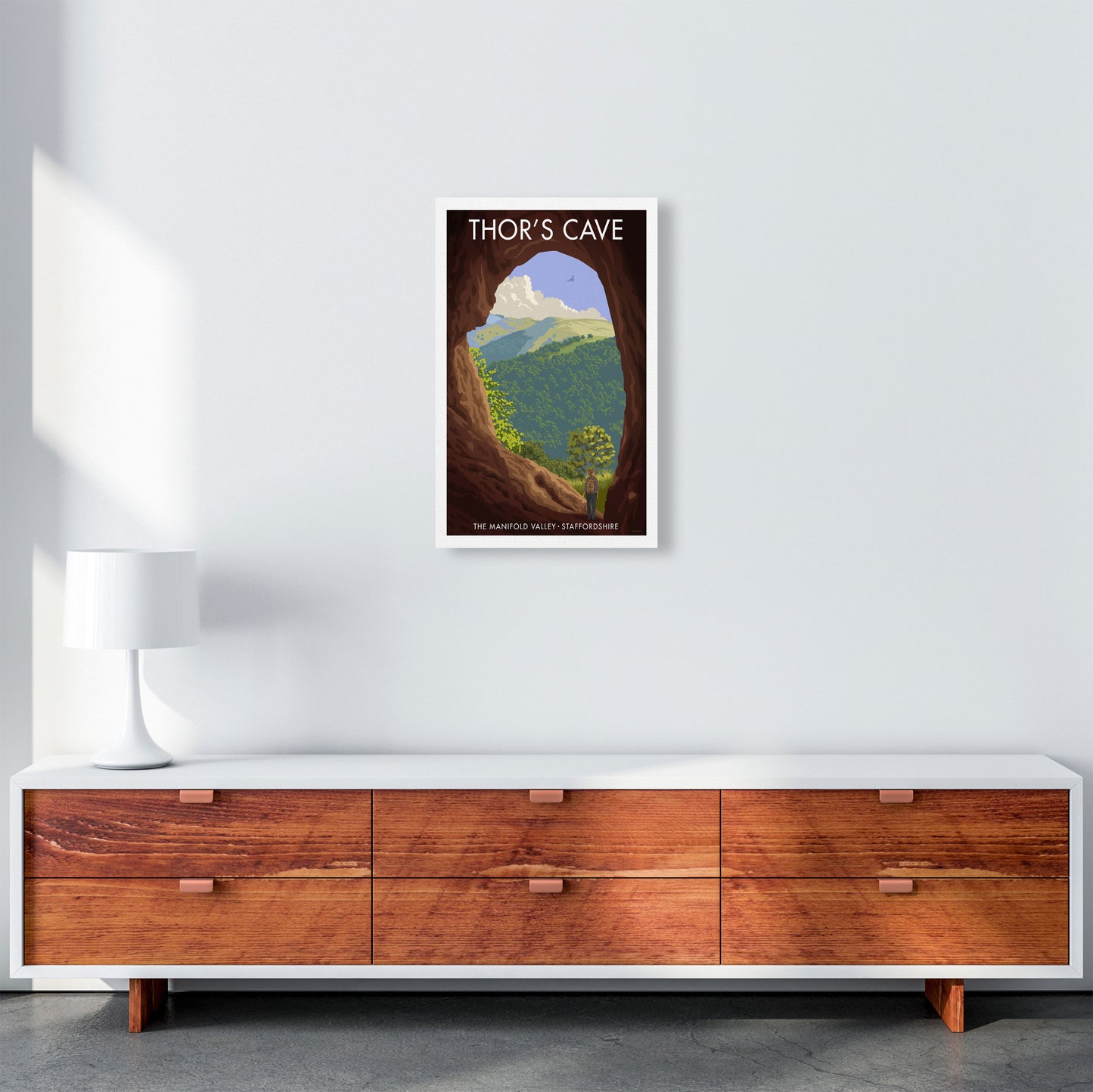 Staffordshire Thors Cave Travel Art Print by Stephen Millership A3 Canvas
