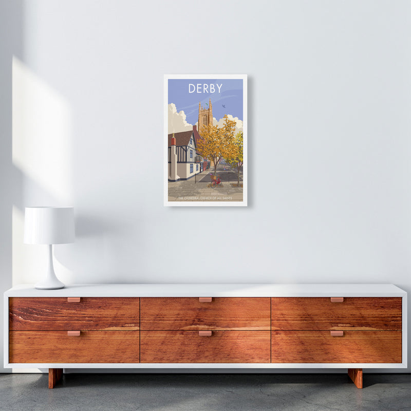 Derby Travel Art Print by Stephen Millership A3 Canvas