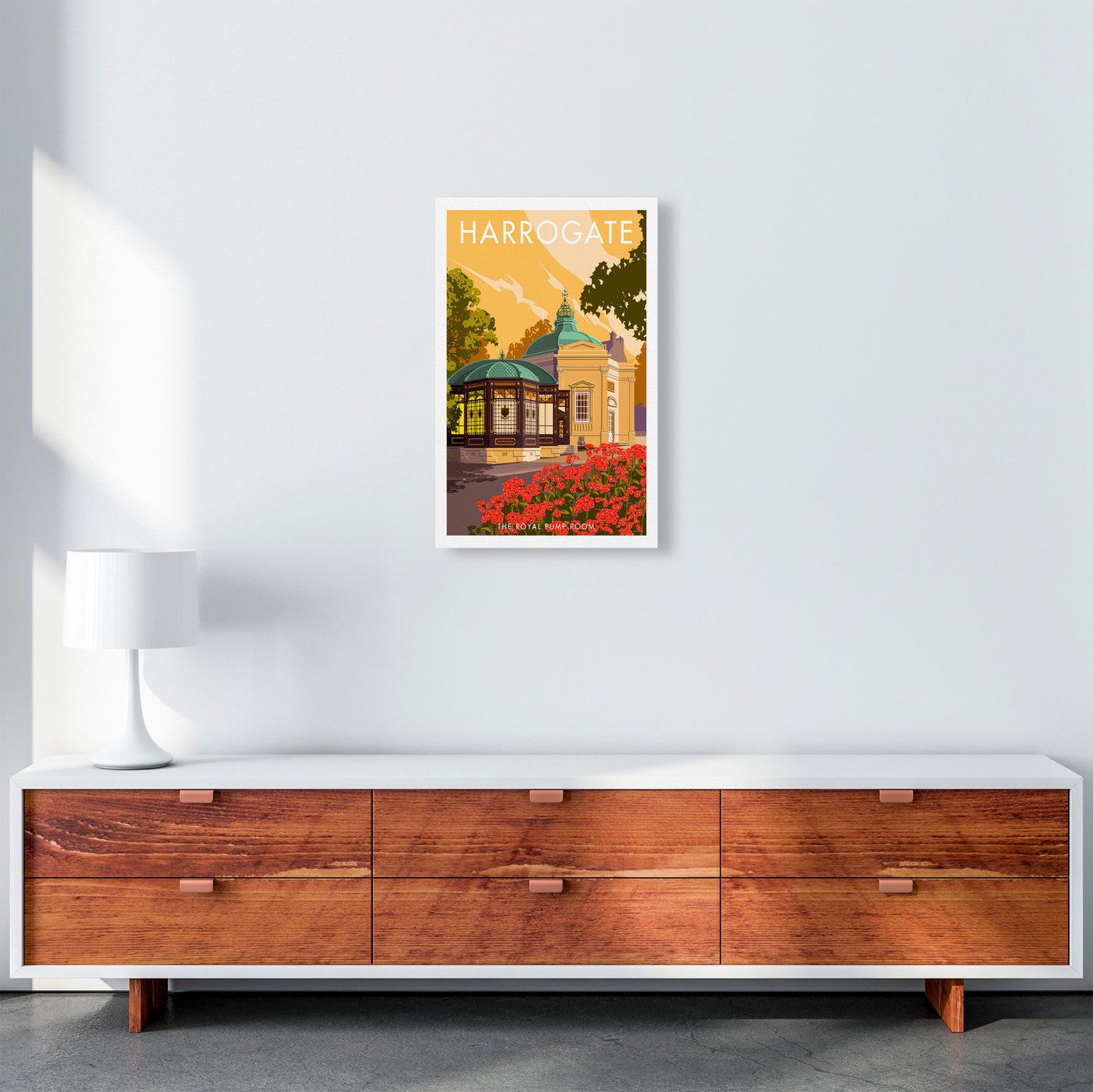 Harrogate by Stephen Millership Yorkshire Art Print, Vintage Travel Poster A3 Canvas