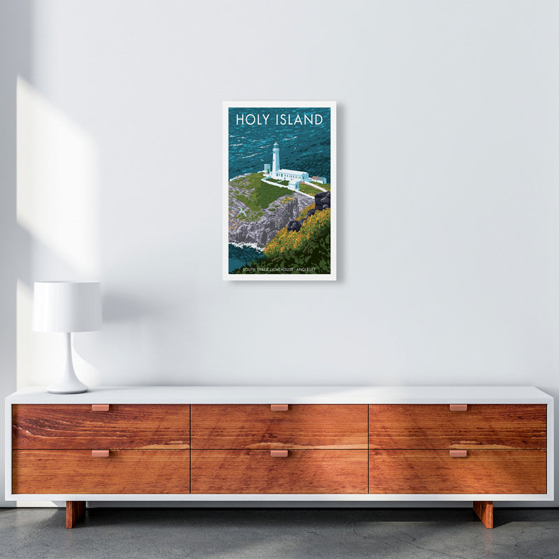 Holy Island by Stephen Millership A3 Canvas