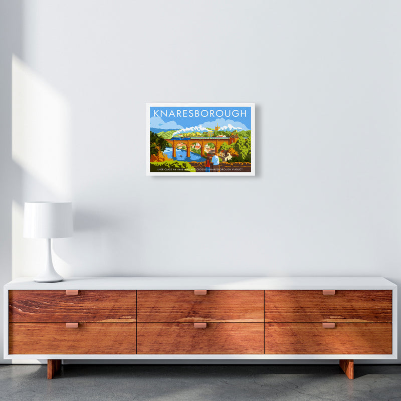 Knaresborough by Stephen Millership Yorkshire Art Print, Vintage Travel Poster A3 Canvas