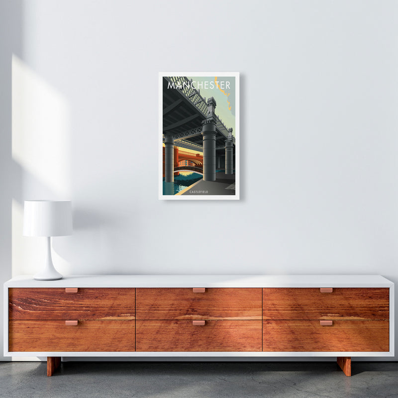 Manchester by Stephen Millership A3 Canvas