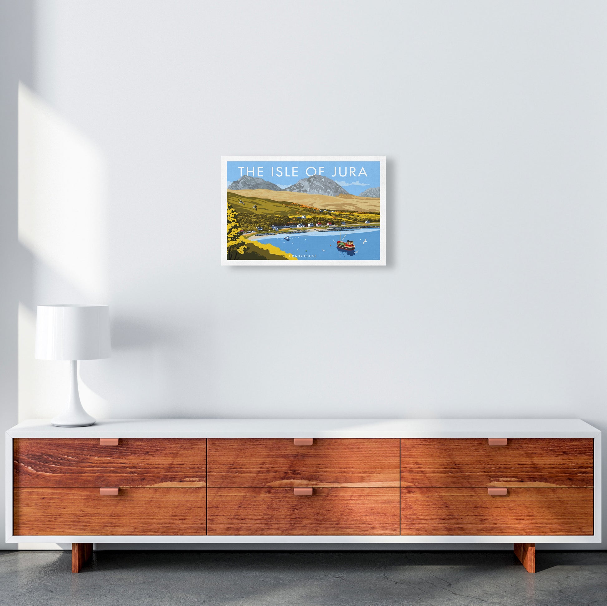 The Isle Of Jura Craighouse Art Print by Stephen Millership A3 Canvas