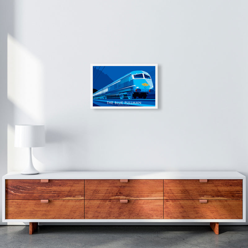 The Blue Pullman Art Print by Stephen Millership, Framed Transport Poster A3 Canvas