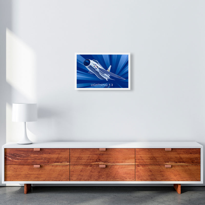 Lightning F.3 Art Print by Stephen Millership, Framed Transport Poster A3 Canvas