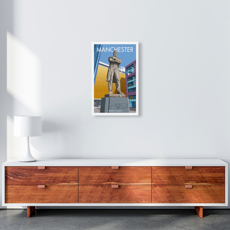 Manchester Framed Digital Art Print by Stephen Millership A3 Canvas