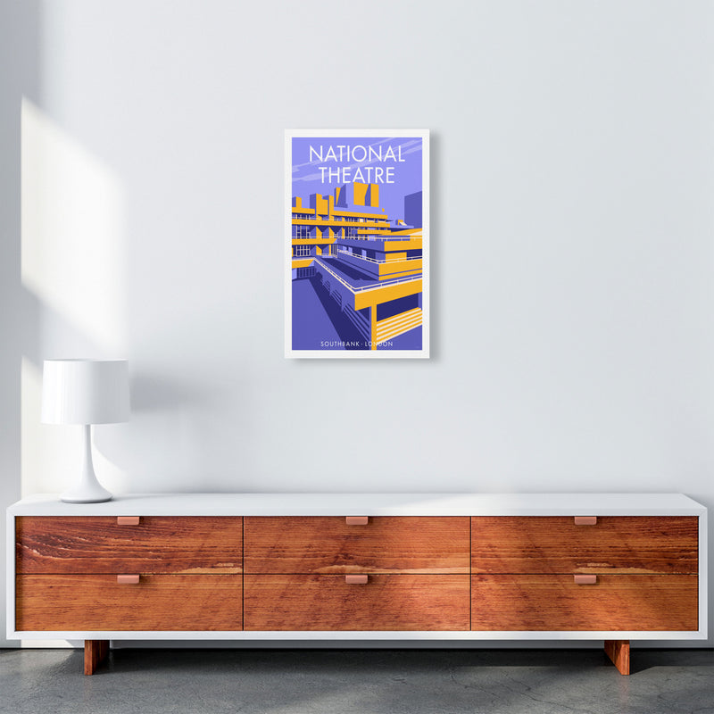 London National Theatre Framed Digital Art Print by Stephen Millership A3 Canvas