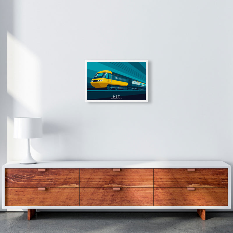 HST Travel Art Print by Stephen Millership, Vintage transport Framed Poster A3 Canvas