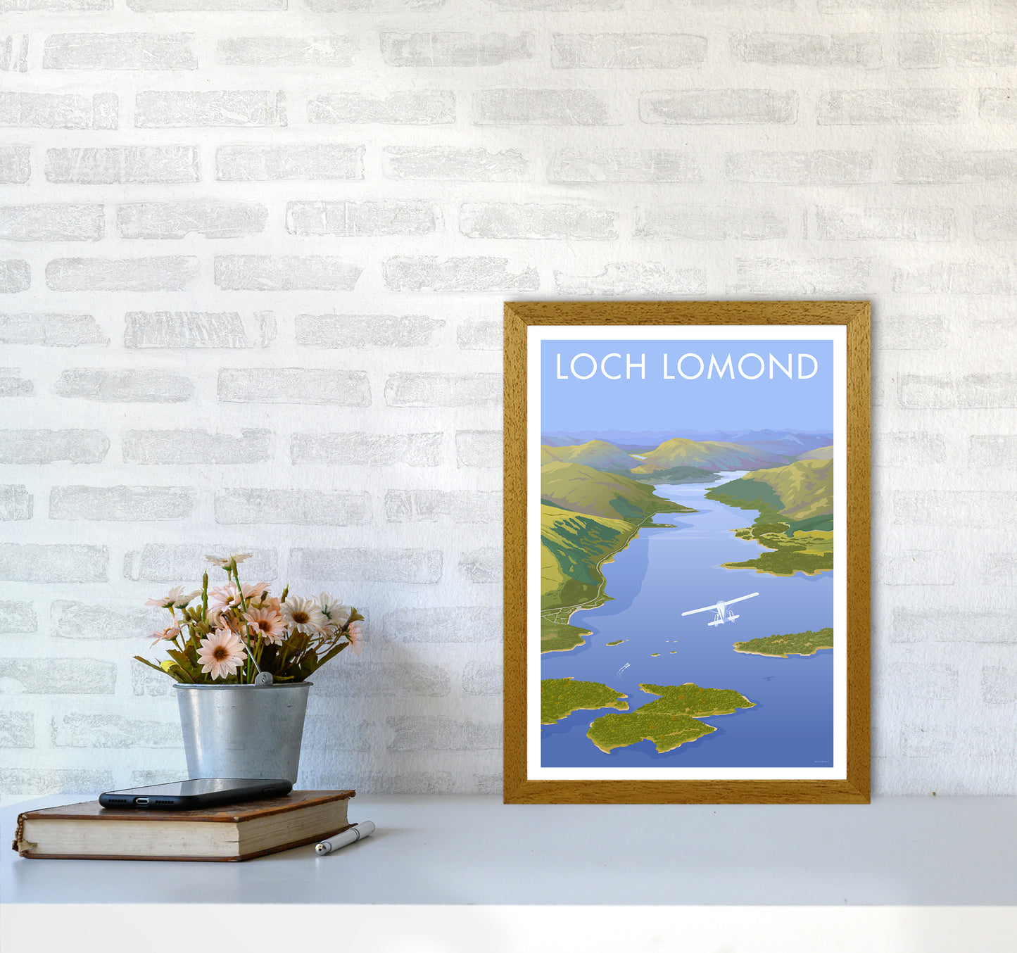 Scotland Loch Lomond Travel Art Print By Stephen Millership A3 Print Only