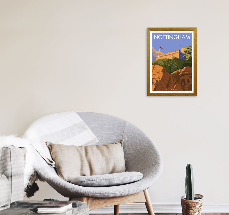Castle Rock Nottingham Framed Digital Art Print by Stephen Millership A3 Print Only