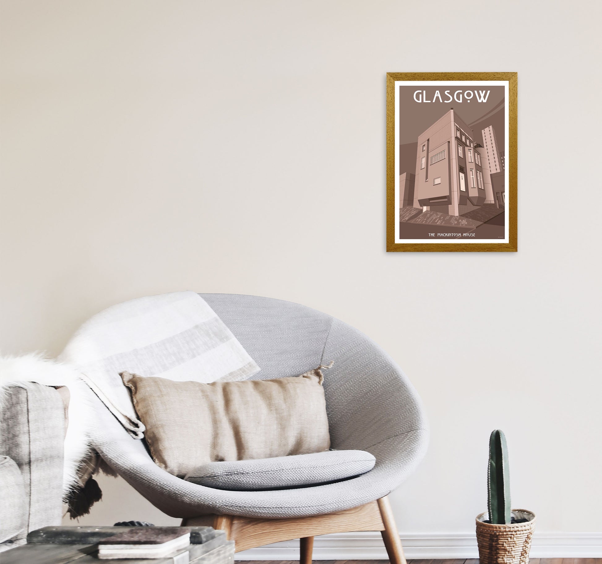 Glasgow Art Print by Stephen Millership A3 Print Only