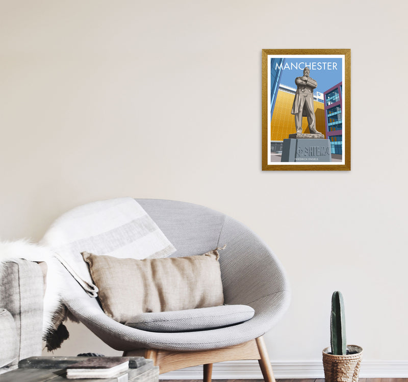 Manchester Framed Digital Art Print by Stephen Millership A3 Print Only